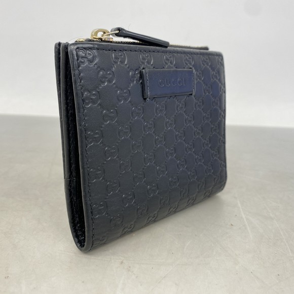 Gucci Leather Wallet ssima Black Micro - Picture 1 of 9